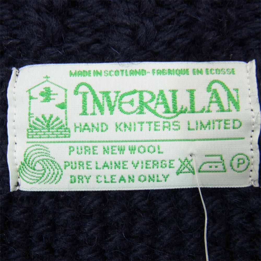 INVERALLAN インバーアラン New Wool 3A ニューウール カーディガン ダークネイビー系 34【新古品】【未使用】【中古】
