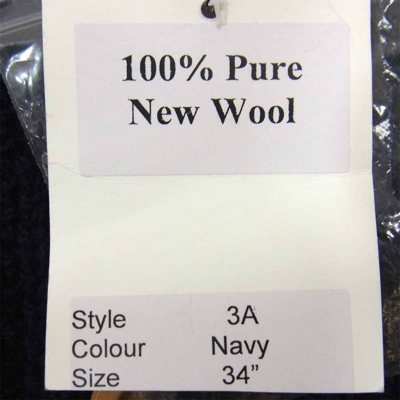 INVERALLAN インバーアラン New Wool 3A ニューウール カーディガン ダークネイビー系 34【新古品】【未使用】【中古】