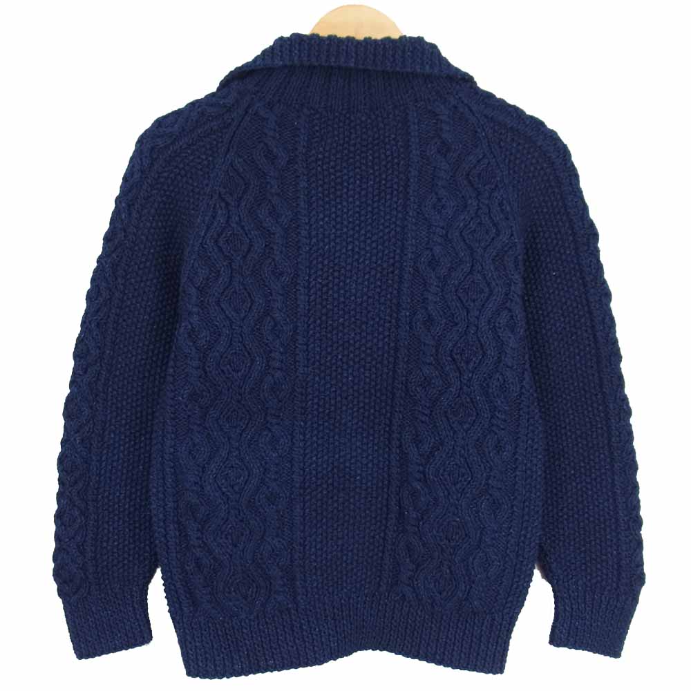 INVERALLAN インバーアラン DENIM COTTON 3A インディゴ デニム コットン カーディガン インディゴブルー系 36【新古品】【未使用】【中古】