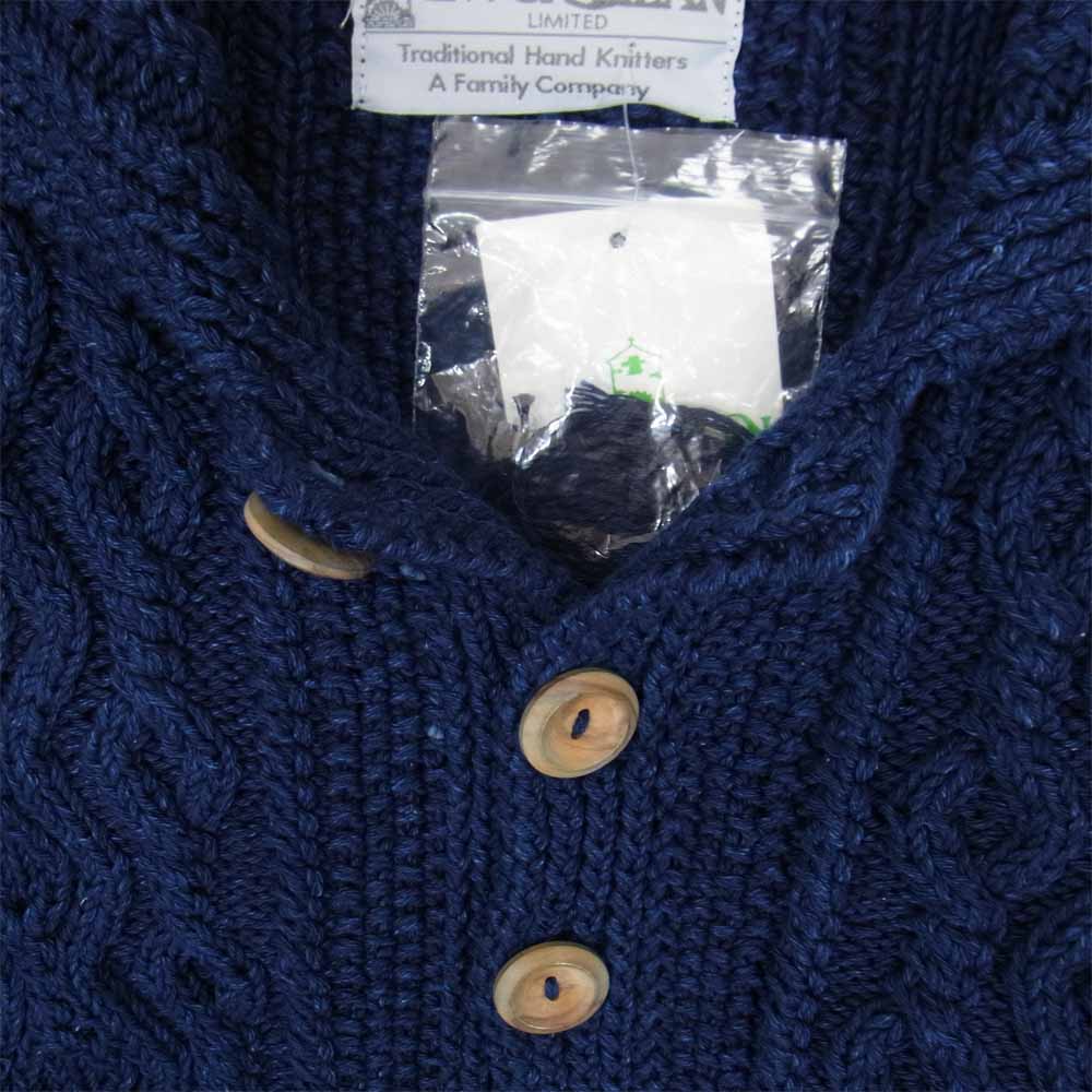 INVERALLAN インバーアラン DENIM COTTON 3A インディゴ デニム コットン カーディガン インディゴブルー系 36【新古品】【未使用】【中古】
