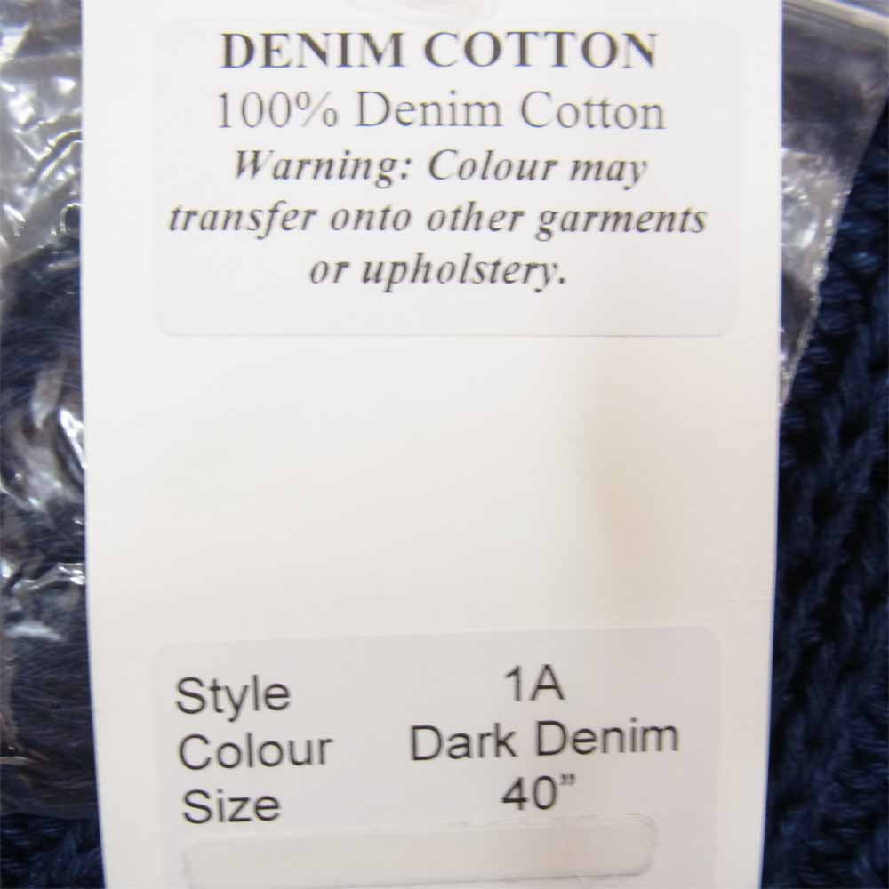 INVERALLAN インバーアラン DENIM COTTON 1A インディゴ デニム コットン ニット  インディゴブルー系 40【新古品】【未使用】【中古】