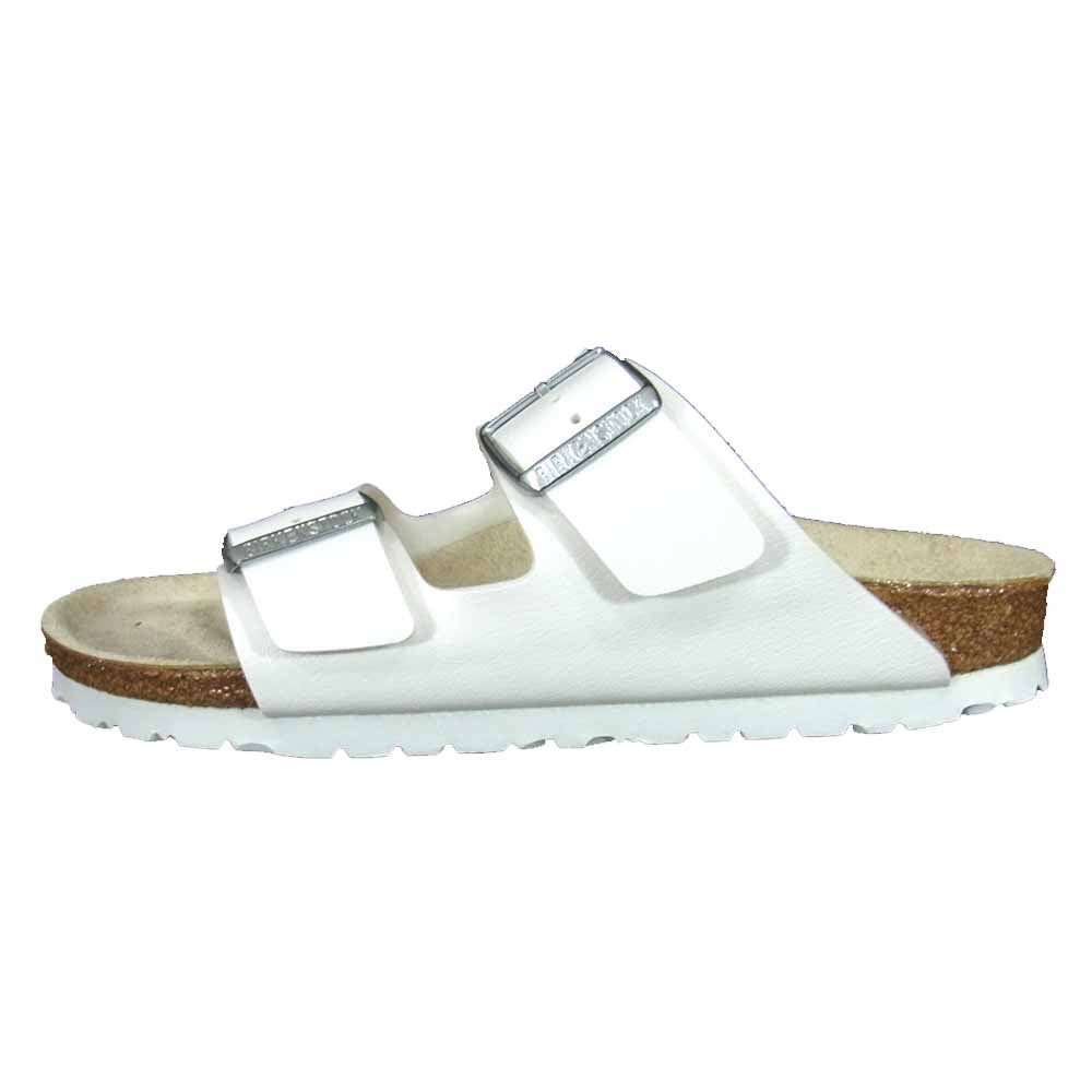 BIRKENSTOCK ビルケンシュトック 51733 極上美品 ARIZONA NATURAL LEATHER アリゾナ ナチュラル レザー サンダル ホワイト系 37【美品】【中古】