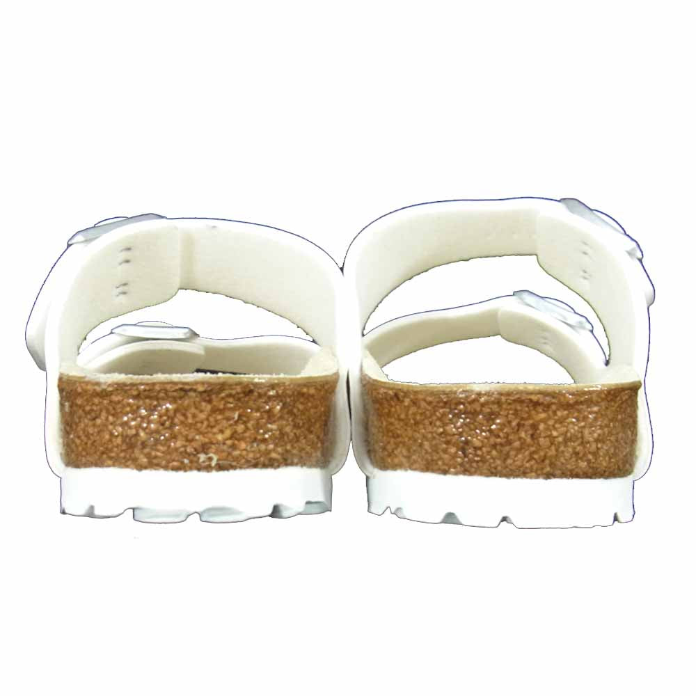 BIRKENSTOCK ビルケンシュトック 51733 極上美品 ARIZONA NATURAL LEATHER アリゾナ ナチュラル レザー サンダル ホワイト系 37【美品】【中古】