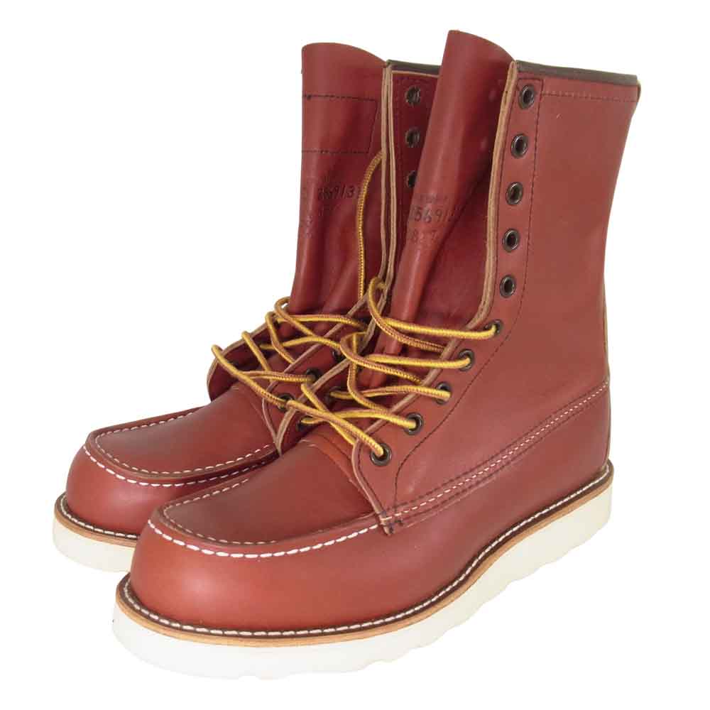 RED WING レッドウィング 8877 IRISH SETTER 8 MOC-TOE アイリッシュセッター レースアップ ブーツ  ブラウン系 7D【新古品】【未使用】【中古】