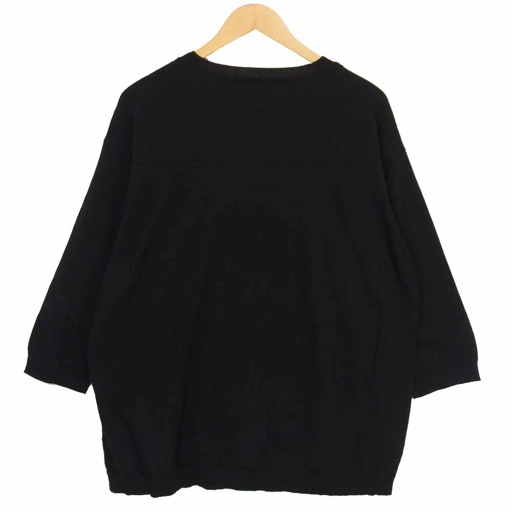 UNDERCOVER アンダーカバー 21SS UC1A4911 7分袖 ジャガード フットボール ニット ブラック系 3【極上美品】【中古】