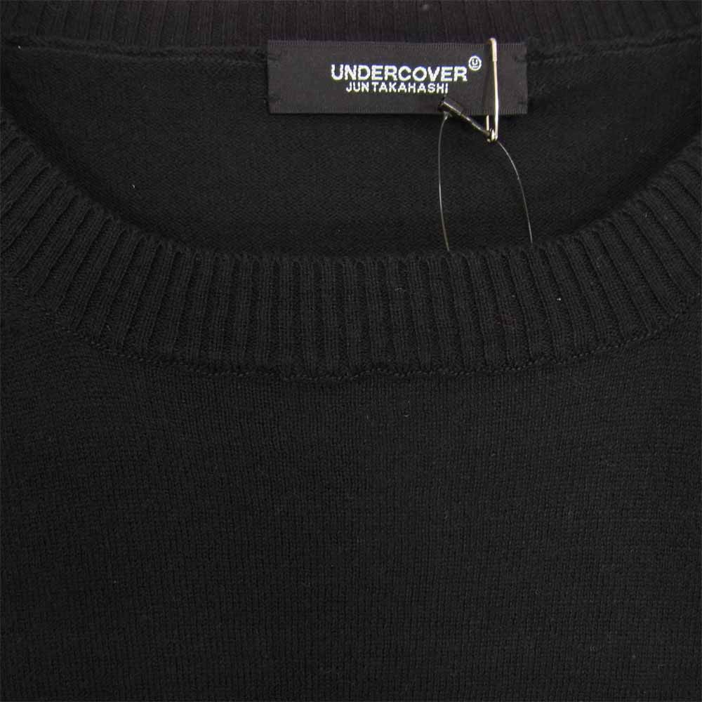 UNDERCOVER アンダーカバー 21SS UC1A4911 7分袖 ジャガード フットボール ニット ブラック系 3【極上美品】【中古】
