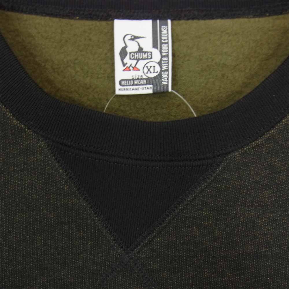 CHUMS チャムス CH00-1145-K046-06 BOAT LOGO CREW TOP ボート ロゴ クルー トップ スウェット トレーナー ブラック系 XL【新古品】【未使用】【中古】