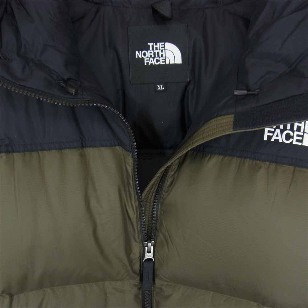 THE NORTH FACE ノースフェイス ND92041R Nuptse Hoodie ヌプシ フーディー ダウン ジャケット カーキ系 XL【新古品】【未使用】【中古】