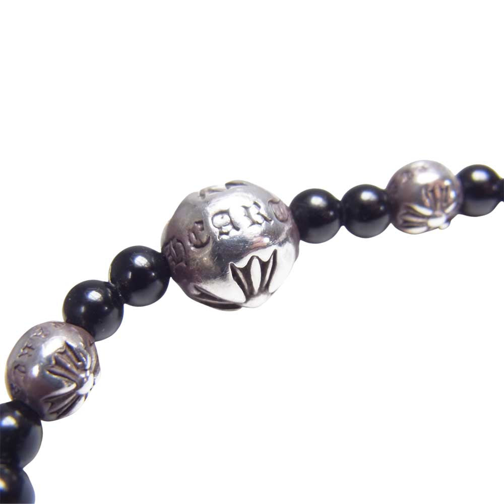 CHROME HEARTS クロムハーツ（原本無） BEAD 4mm ビーズ ブレスレット ブラック系【中古】