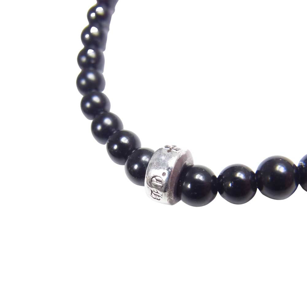 CHROME HEARTS クロムハーツ（原本無） BEAD 4mm ビーズ ブレスレット ブラック系【中古】