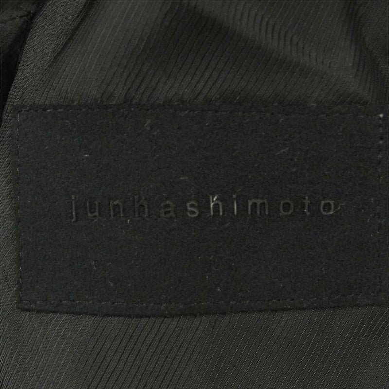 junhashimoto ジュンハシモト 1011520004 WRAP HOODED COAT ラップ フード コート ウール 日本製 ブラック系 2【中古】