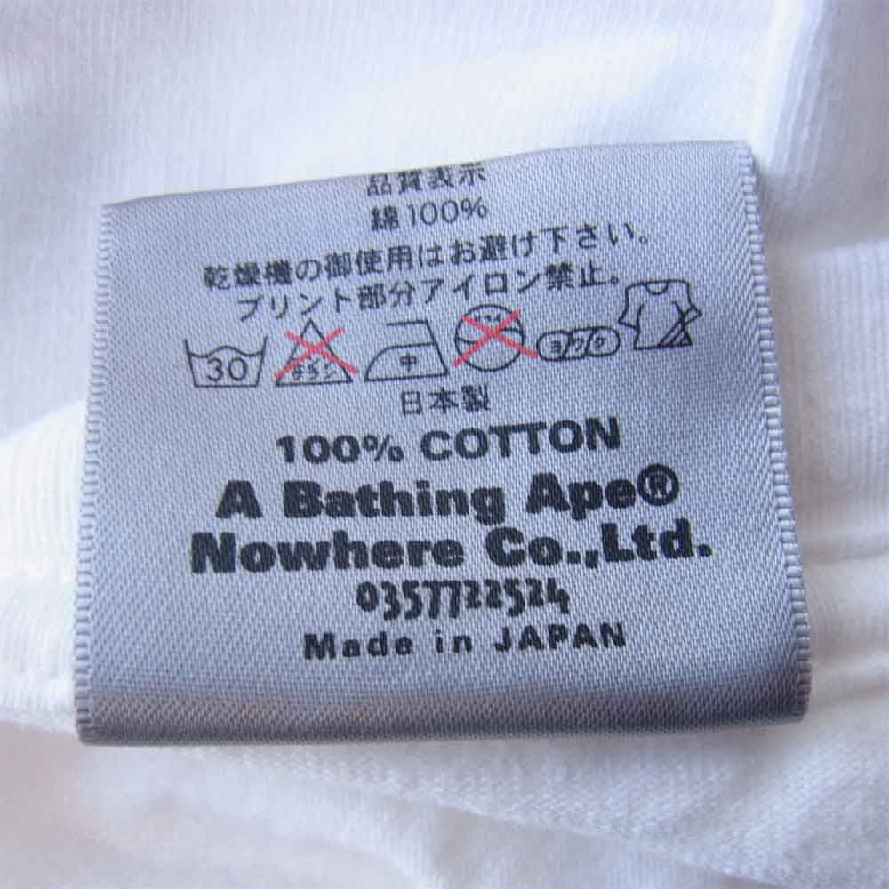 A BATHING APE アベイシングエイプ 桜グラフィック Tシャツ ホワイト系 L【中古】