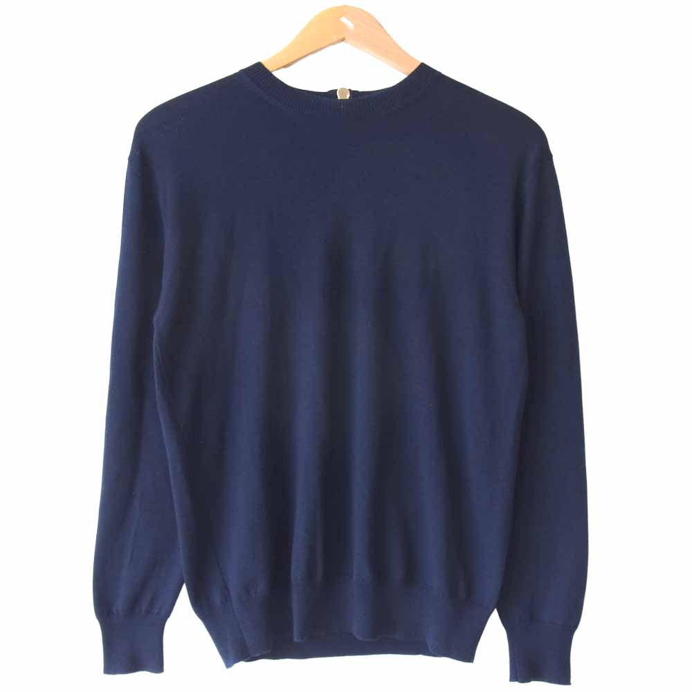 RAF SIMONS ラフシモンズ ウール ハーフジップ ネイビー系 48【中古】