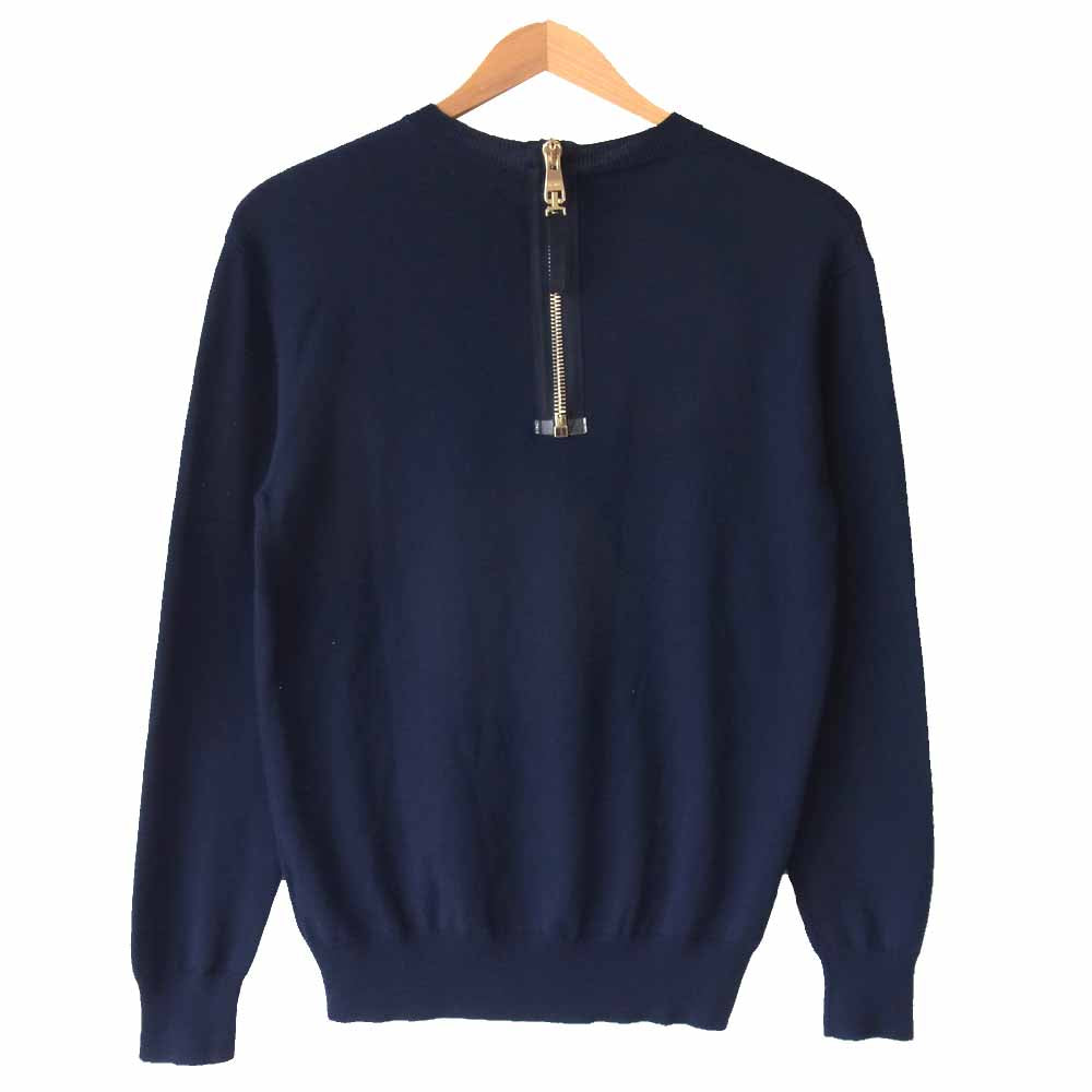 RAF SIMONS ラフシモンズ ウール ハーフジップ ネイビー系 48【中古】