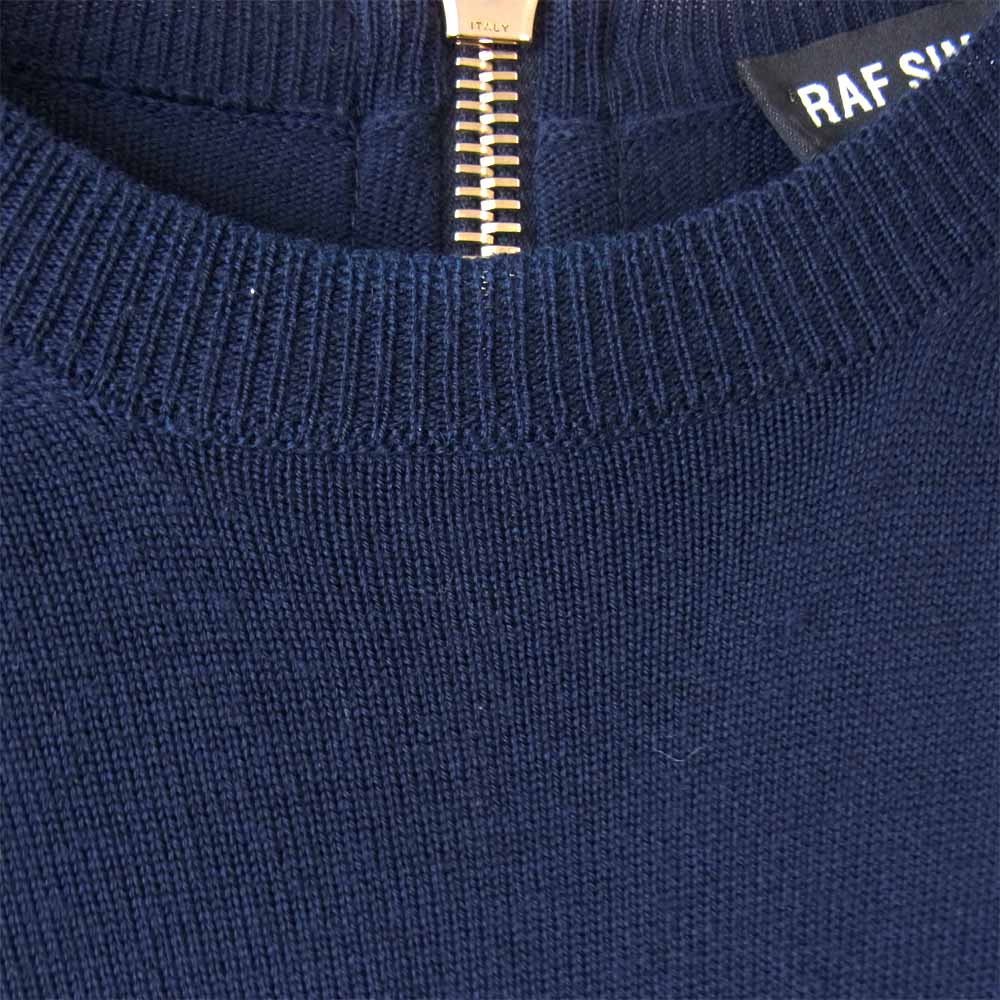 RAF SIMONS ラフシモンズ ウール ハーフジップ ネイビー系 48【中古】