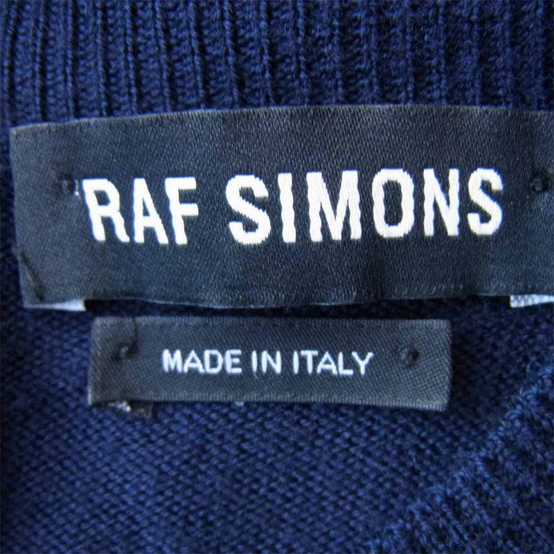 RAF SIMONS ラフシモンズ ウール ハーフジップ ネイビー系 48【中古】