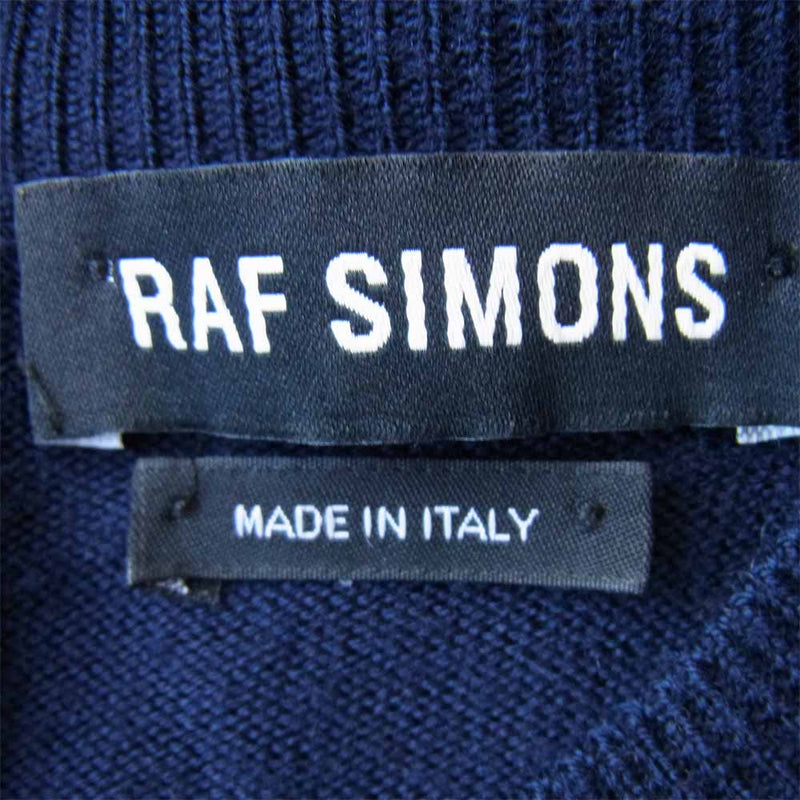 RAF SIMONS ラフシモンズ ウール ハーフジップ ネイビー系 48【中古