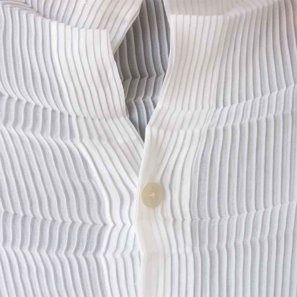 ISSEY MIYAKE イッセイミヤケ プリーツ 加工 長袖 シャツ ホワイト系 2【新古品】【未使用】【中古】