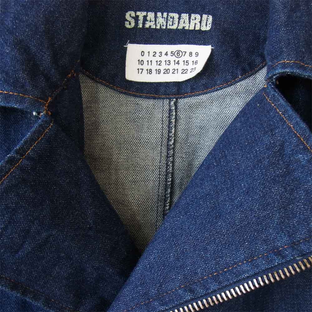 MAISON MARGIELA メゾンマルジェラ デニム ライダース ジャケット インディゴブルー系 46【中古】
