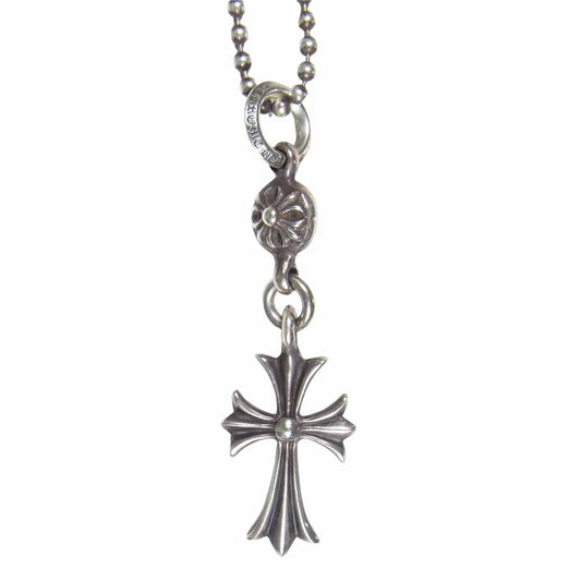 CHROME HEARTS クロムハーツ（原本無） 1ボール タイニー CHクロス チャーム ペンダント ネックレス シルバー系【中古】