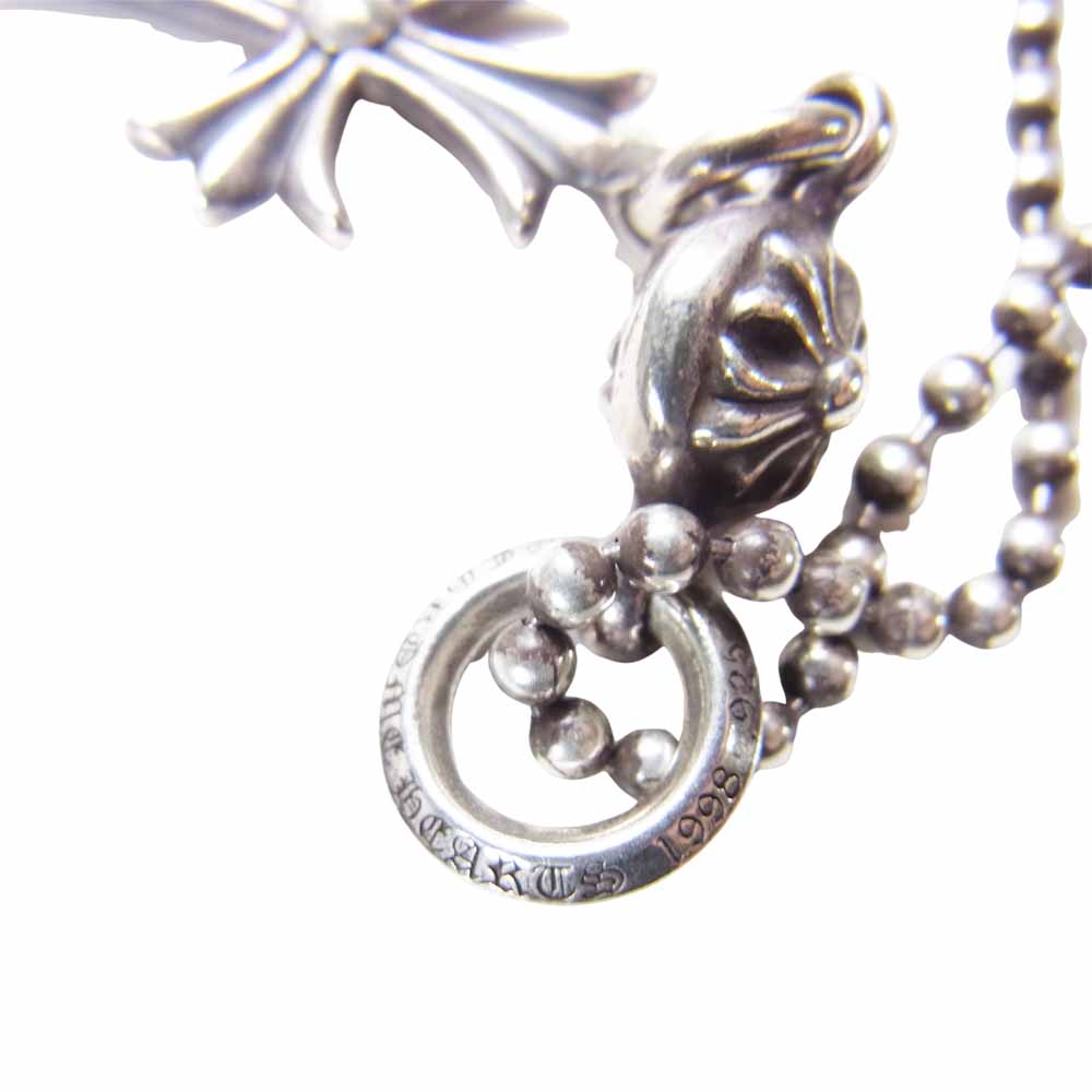 CHROME HEARTS クロムハーツ（原本無） 1ボール タイニー CHクロス チャーム ペンダント ネックレス シルバー系【中古】