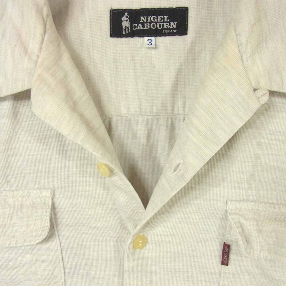 Nigel Cabourn ナイジェルケーボン NC-072103 長袖 コットン シャツ 日本製 オフホワイト系 3【中古】