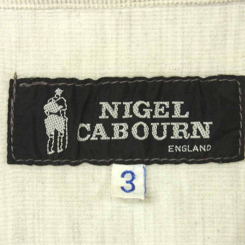 Nigel Cabourn ナイジェルケーボン NC-072103 長袖 コットン シャツ 日本製 オフホワイト系 3【中古】