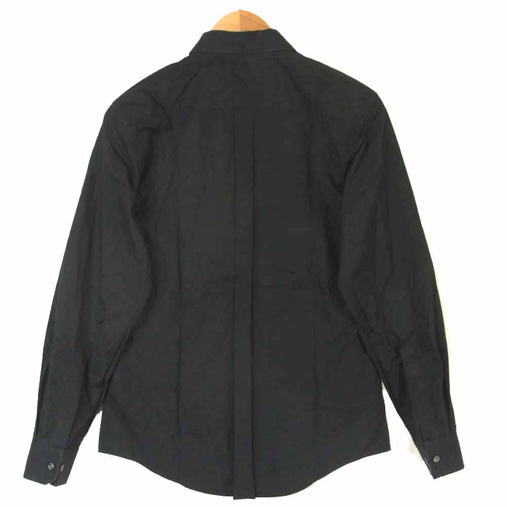 BURBERRY LONDON バーバリー ロンドン 襟 チェック コットン 長袖 シャツ 香港製 ブラック系 S【中古】