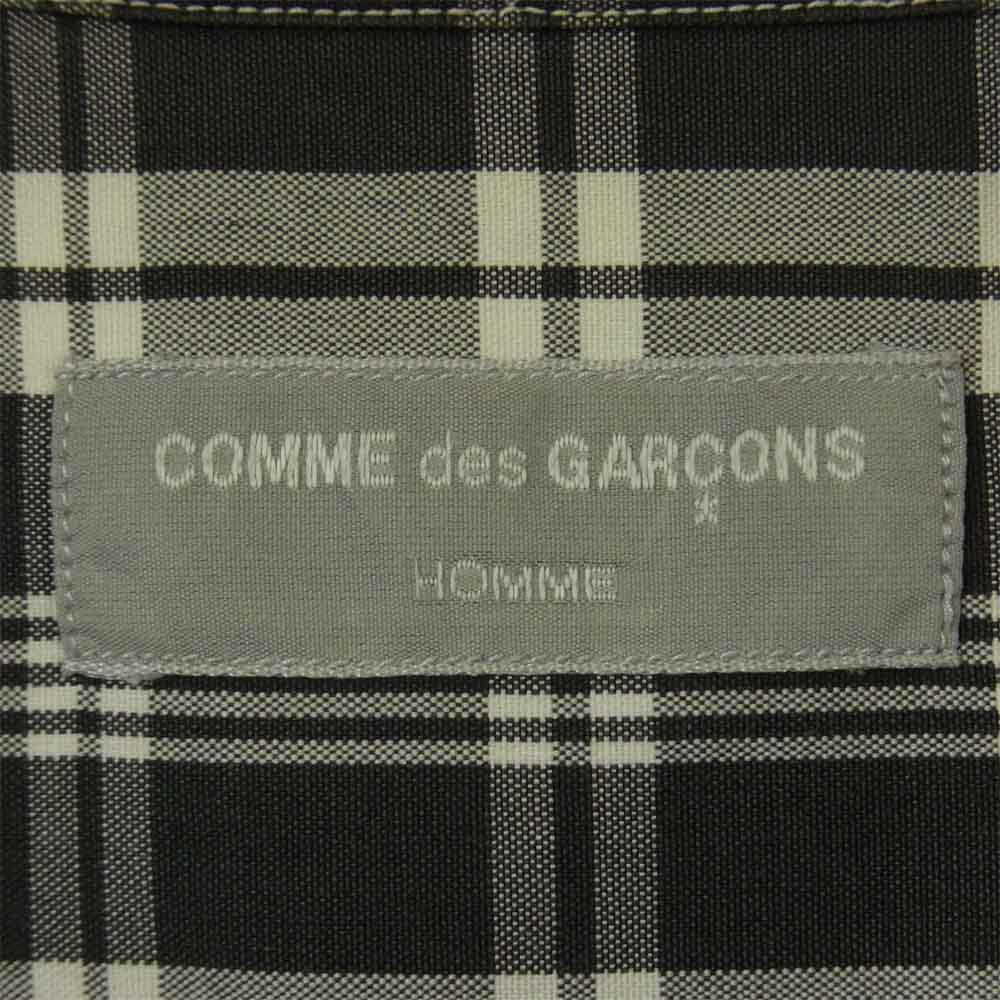 COMME des GARCONS HOMME コムデギャルソンオム AD98 HB-040540 チェック コットン 長袖 シャツ 日本製 グレー系【中古】