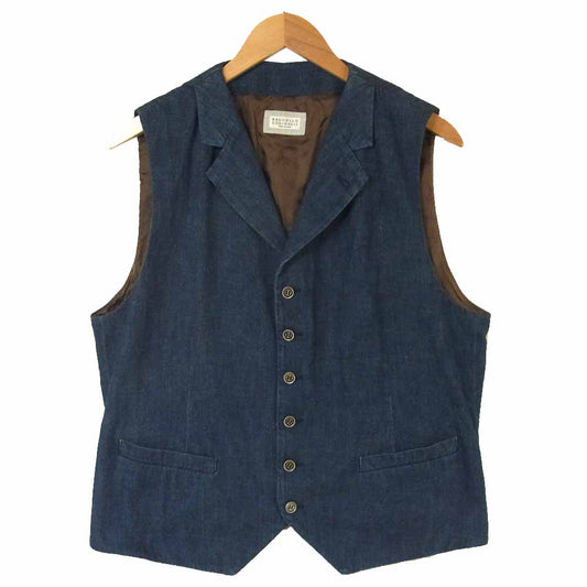 Brunello Cucinelli ブルネロクチネリ コットン デニム ベスト イタリア製 インディゴブルー系 54【中古】