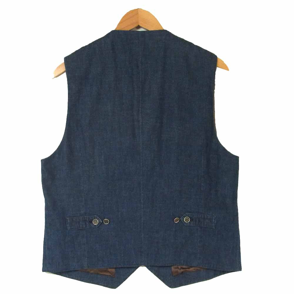 Brunello Cucinelli ブルネロクチネリ コットン デニム ベスト イタリア製 インディゴブルー系 54【中古】