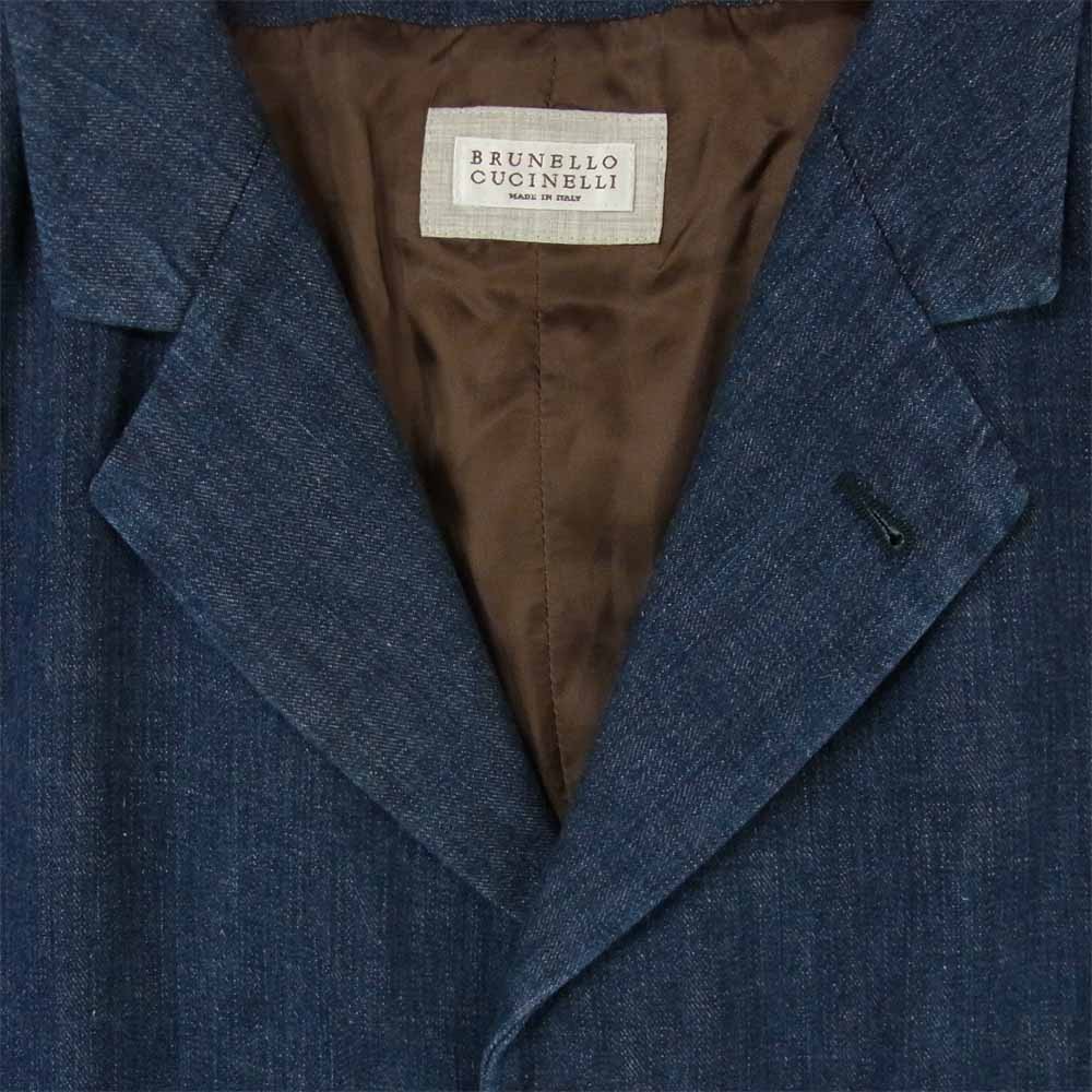 Brunello Cucinelli ブルネロクチネリ コットン デニム ベスト イタリア製 インディゴブルー系 54【中古】