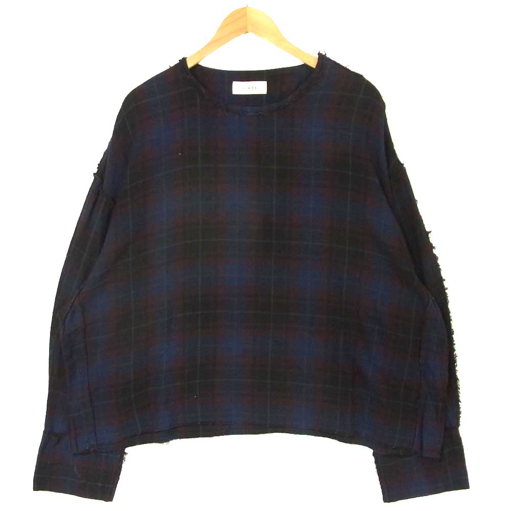 Jieda ジエダ Jie-16W-SH05 NEL FRAY PULL OVER ネル プルオーバー シャツ カットソー パープル系【中古】