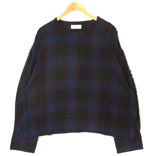 Jieda ジエダ Jie-16W-SH05 NEL FRAY PULL OVER ネル プルオーバー シャツ カットソー パープル系【中古】