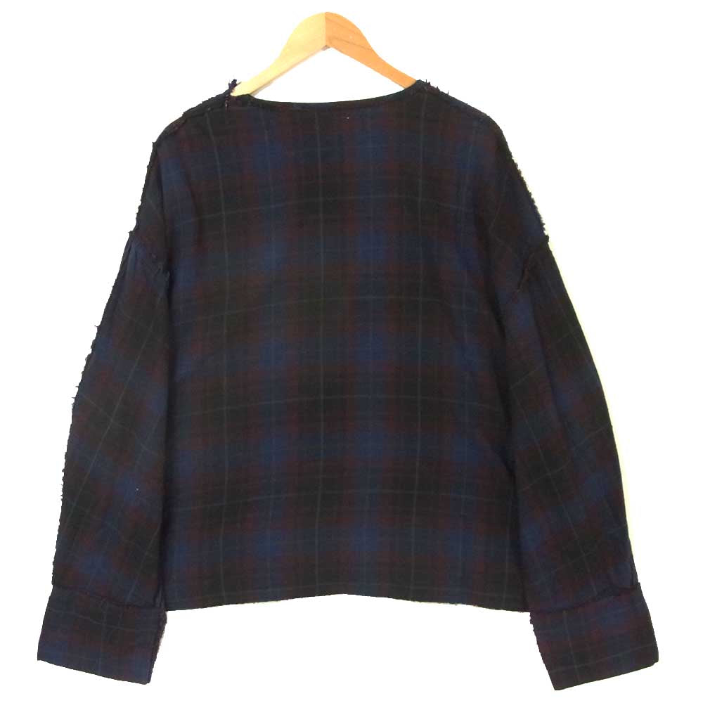 Jieda ジエダ Jie-16W-SH05 NEL FRAY PULL OVER ネル プルオーバー シャツ カットソー パープル系【中古】