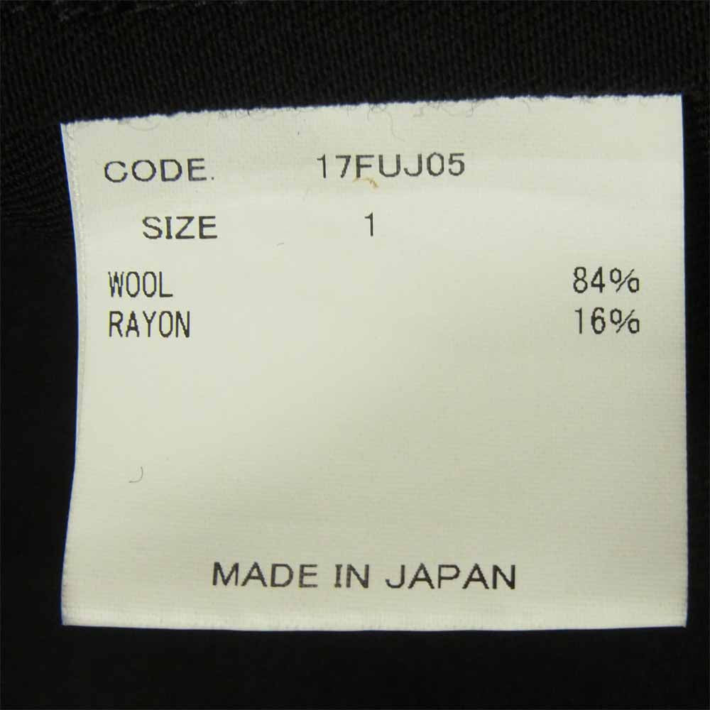 ウル 17AW 17FUJ05 比翼 ボタン ウール コーチ ジャケット 日本製 ブラック系 1【中古】