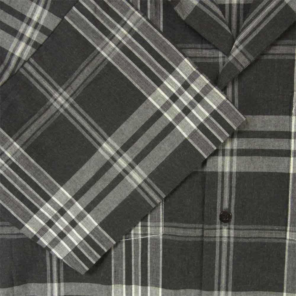 SUNSEA サンシー 19SS 19S21 CHECK FRIED SHRIMP SHIRT チェック フライド シュリンプ 半袖 シャツ グレー系 3【美品】【中古】