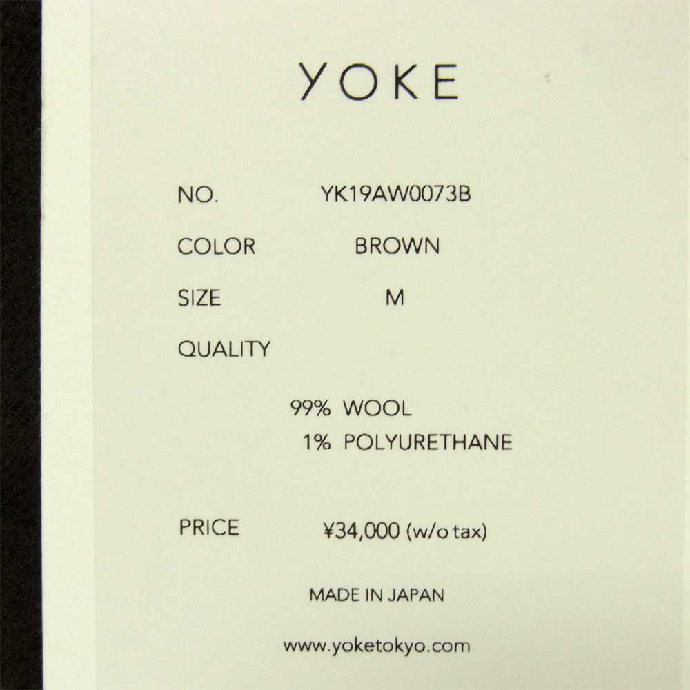 ヨーク 19AW YK19AW0073B WIDE SHORT JACKET ワイド ショート ジャケット ダークブラウン系 M【美品】【中古】