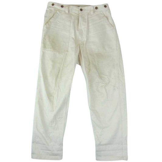 Nigel Cabourn ナイジェルケーボン 8020050000 ヘリンボーン ユーティリティ ベイカー パンツ ホワイト系 34【中古】