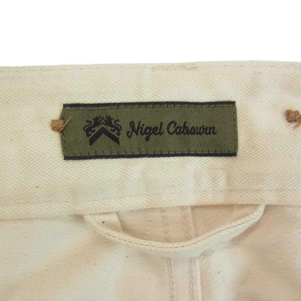 Nigel Cabourn ナイジェルケーボン 8020050000 ヘリンボーン ユーティリティ ベイカー パンツ ホワイト系 34【中古】