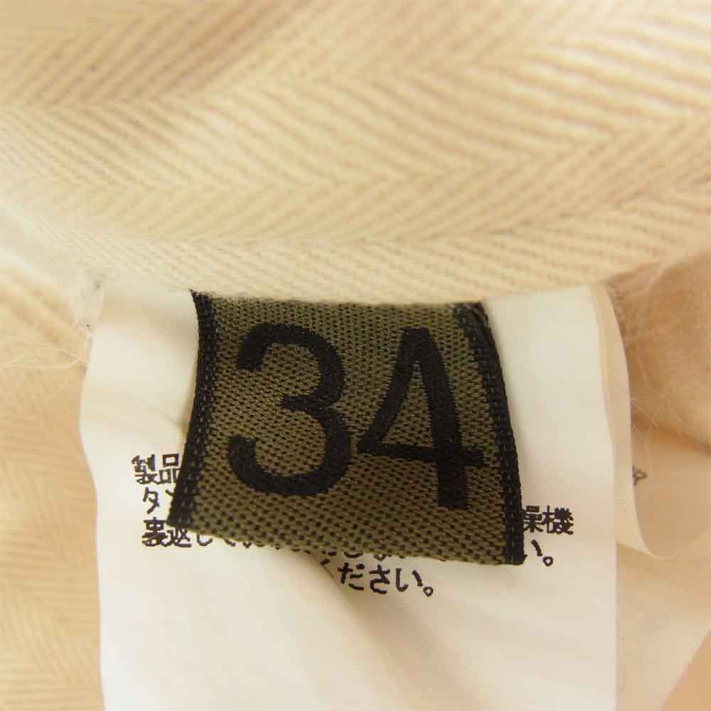 Nigel Cabourn ナイジェルケーボン 8020050000 ヘリンボーン ユーティリティ ベイカー パンツ ホワイト系 34【中古】