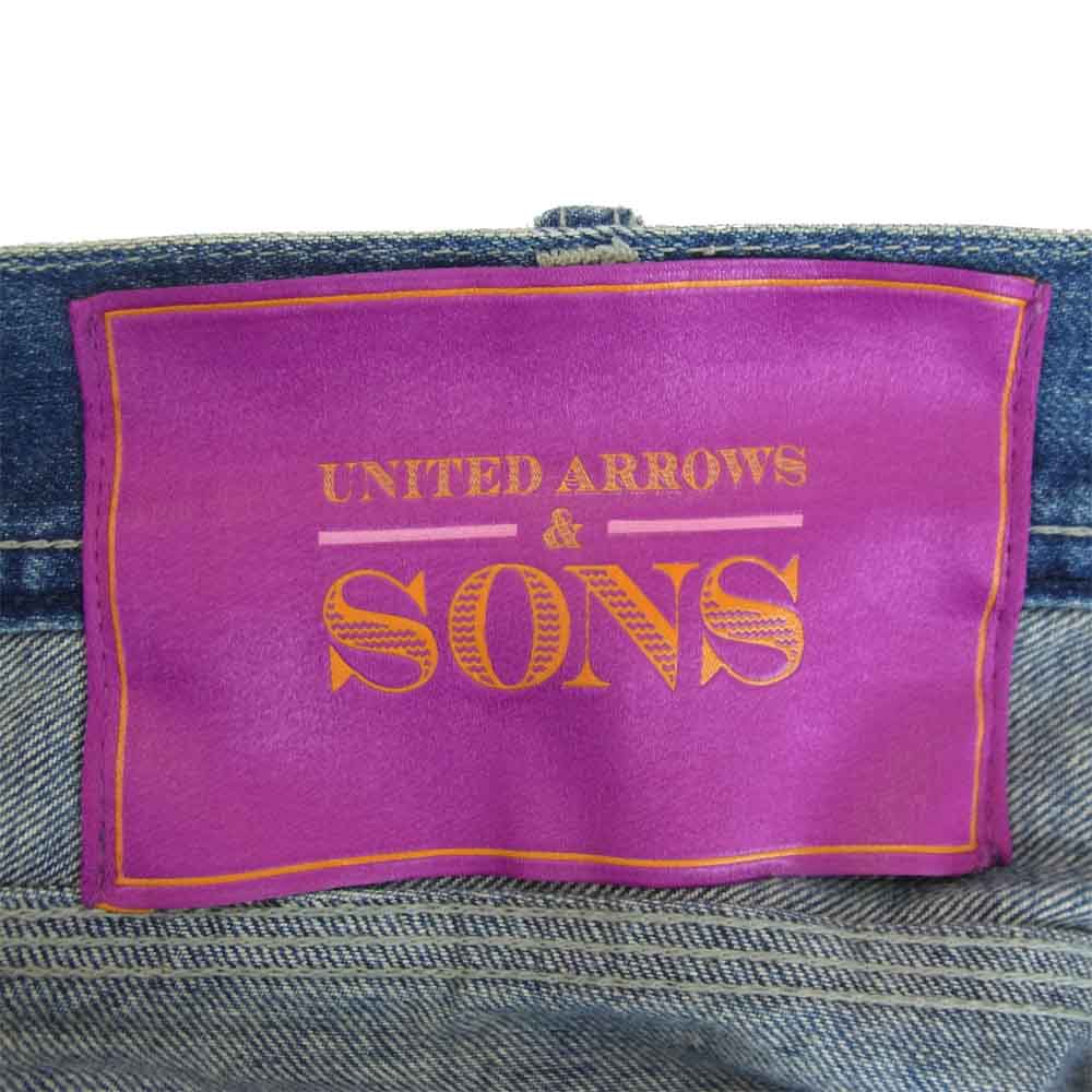 ユナイテッドアローズアンドサンズ リメイク パッチワーク デニム ペインター パンツ インディゴブルー系【中古】