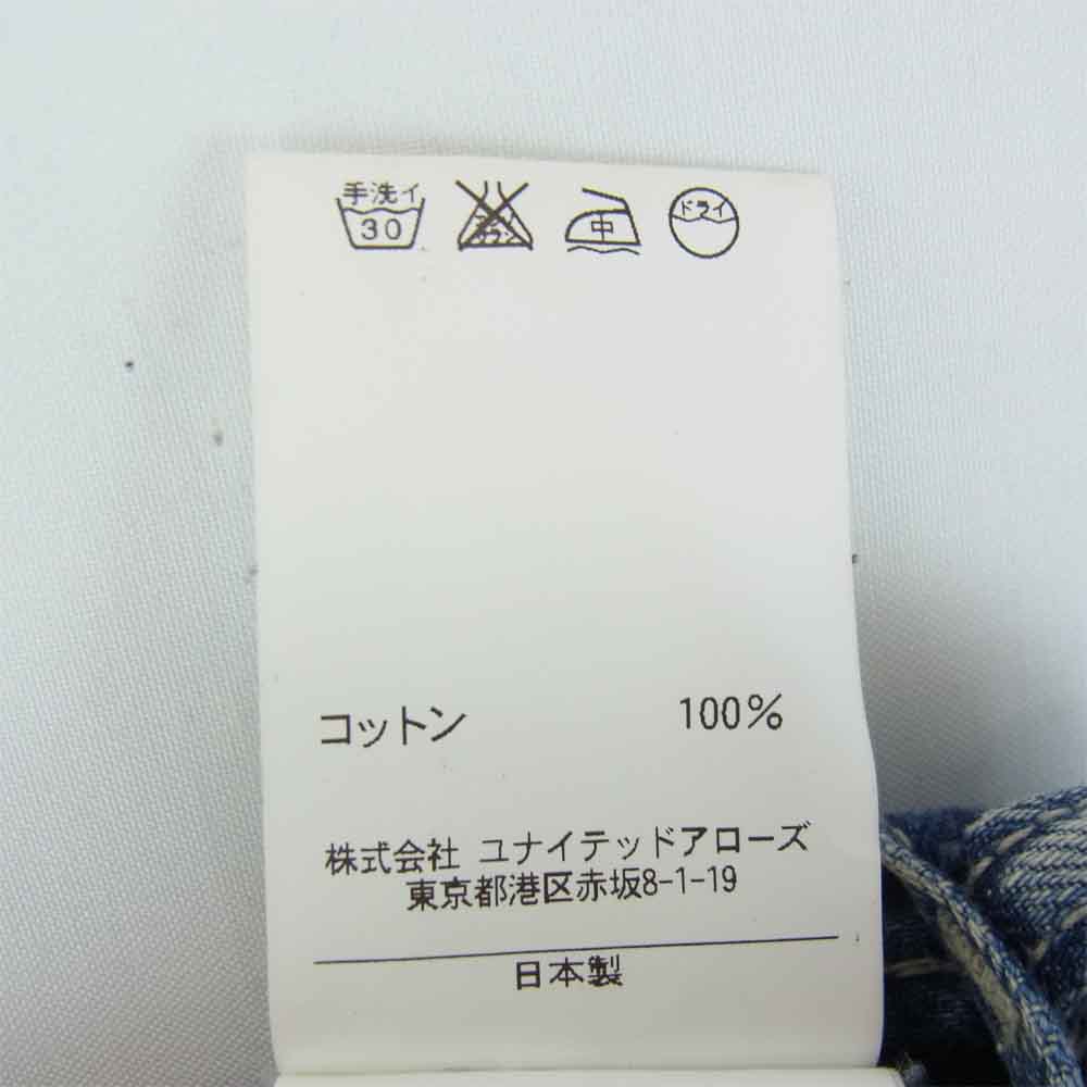 ユナイテッドアローズアンドサンズ リメイク パッチワーク デニム ペインター パンツ インディゴブルー系【中古】