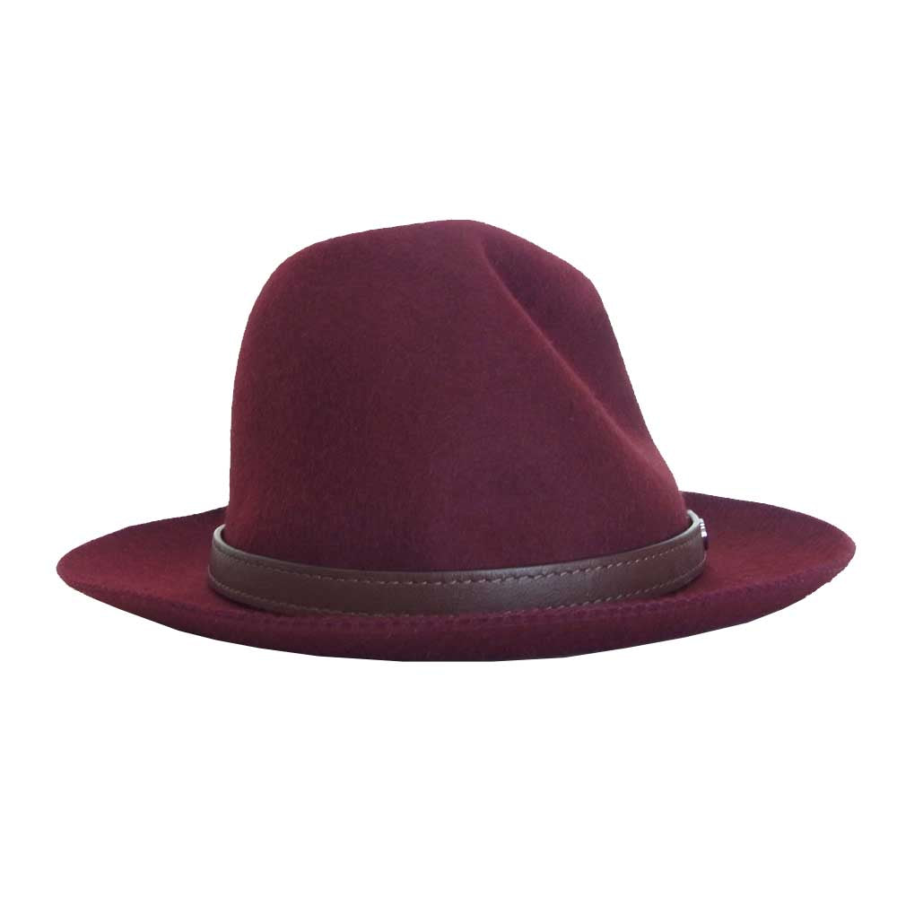 ボルサリーノ TRAVELLER トラベラー クラッシャブル ファーフェルト ハット ワインレッド ワインレッド系 59【新古品】【未使用】【中古】