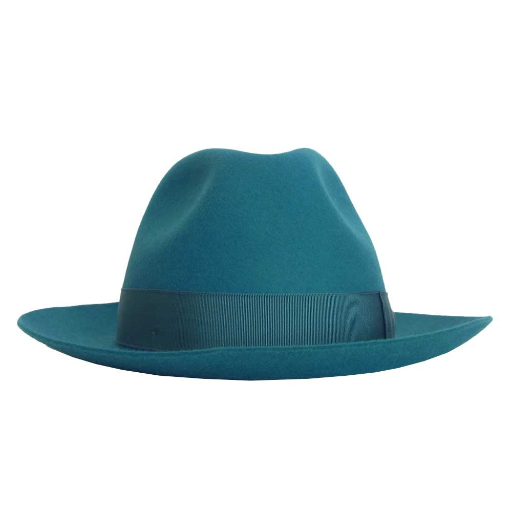 ボルサリーノ 390054 ALESSANDRIA アレッサンドリア ラザート 中折れ ハット ターコイズ 0961 VERDE ACQUA-BOSCO 57【新古品】【未使用】【中古】