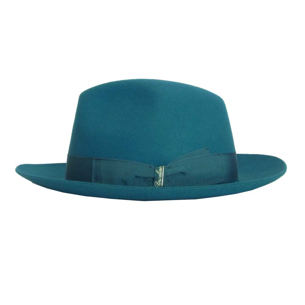 ボルサリーノ 390054 ALESSANDRIA アレッサンドリア ラザート 中折れ ハット ターコイズ 0961 VERDE ACQUA-BOSCO 57【新古品】【未使用】【中古】