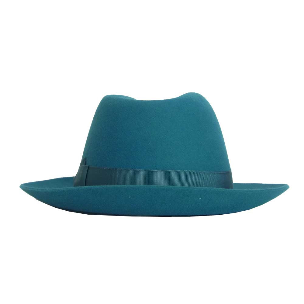 ボルサリーノ 390054 ALESSANDRIA アレッサンドリア ラザート 中折れ ハット ターコイズ 0961 VERDE ACQUA-BOSCO 57【新古品】【未使用】【中古】