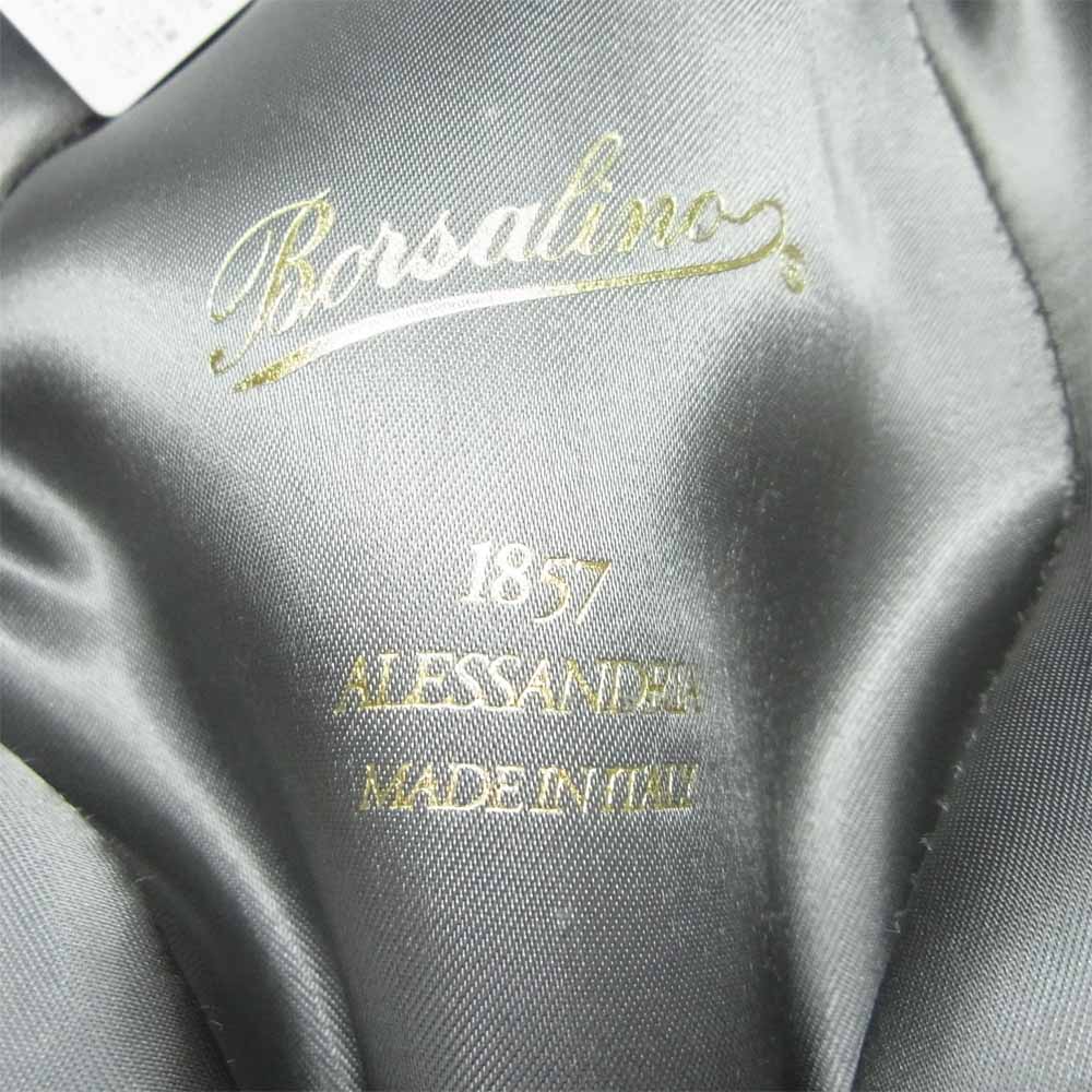 ボルサリーノ ALESSANDRIA アレッサンドリア ターコイズ ファーフェルト ハット エメラルドグリーン グリーン系 59【新古品】【未使用】【中古】