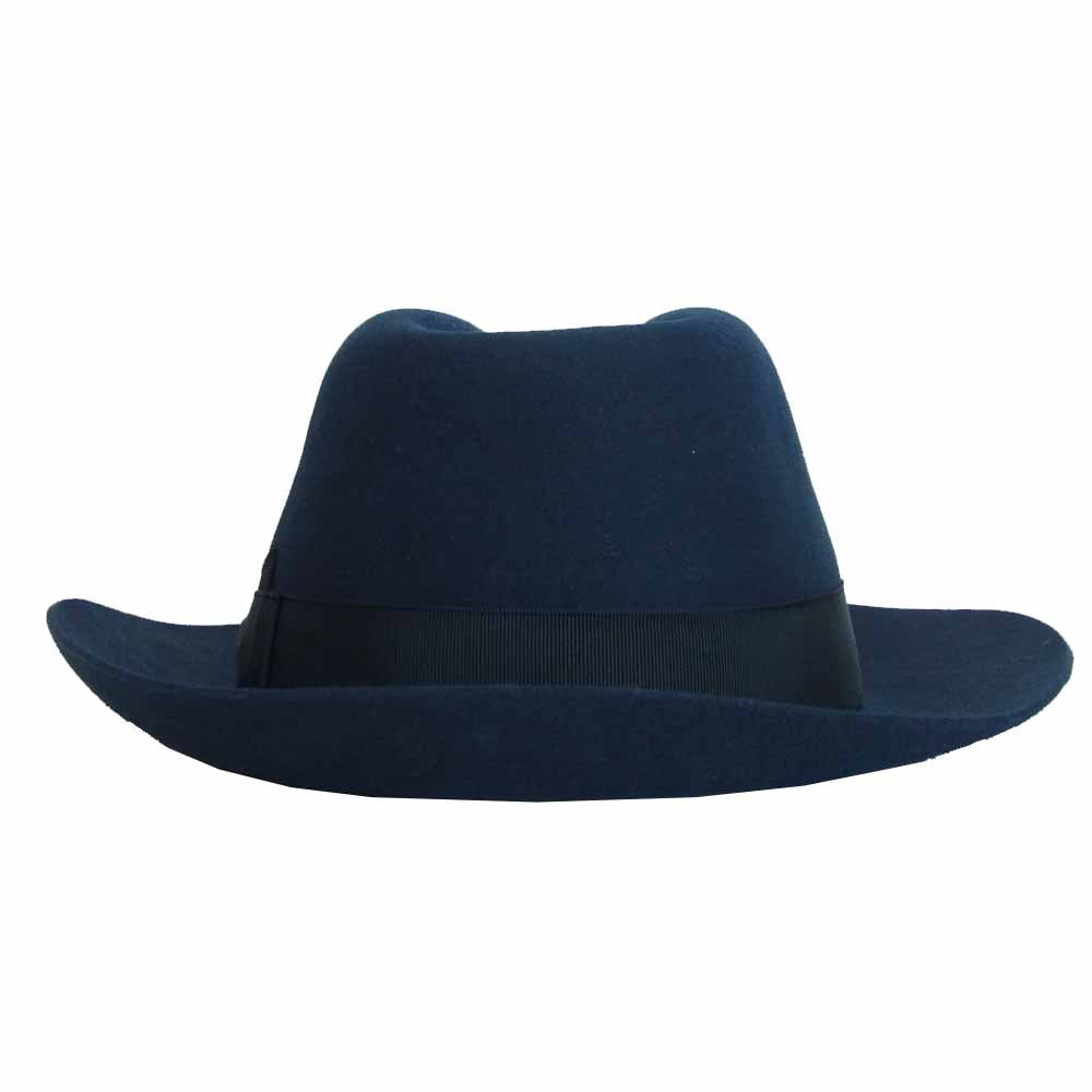 ボルサリーノ ALESSANDRIA アレッサンドリア ファーフェルト ハット ネイビー ネイビー系 57【新古品】【未使用】【中古】
