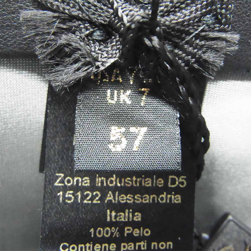 ボルサリーノ ALESSANDRIA アレッサンドリア ファーフェルト ハット ネイビー ネイビー系 57【新古品】【未使用】【中古】